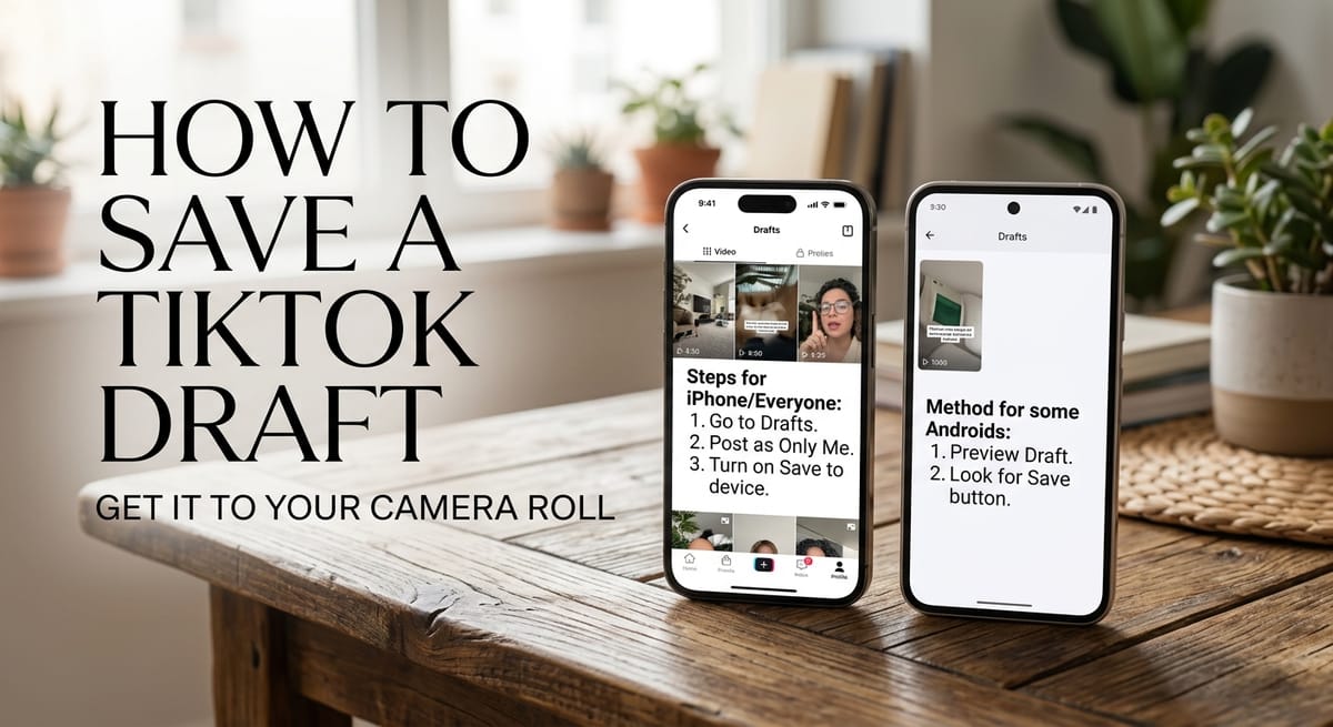 How to Save a TikTok Draft to Your Camera Roll?