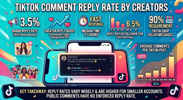 TikTok Comment Reply Rate By Creators Statistics 2026