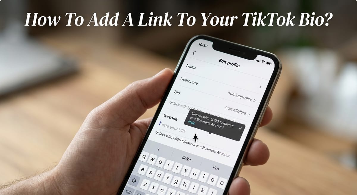 How To Add A Link To Your TikTok Bio