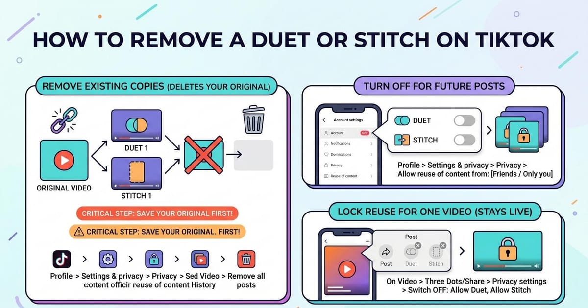 How to Remove a Duet or Stitch on TikTok
