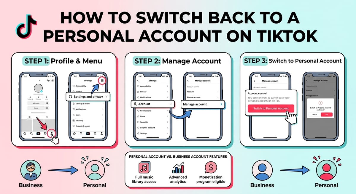 How to Switch Back to a Personal Account on TikTok