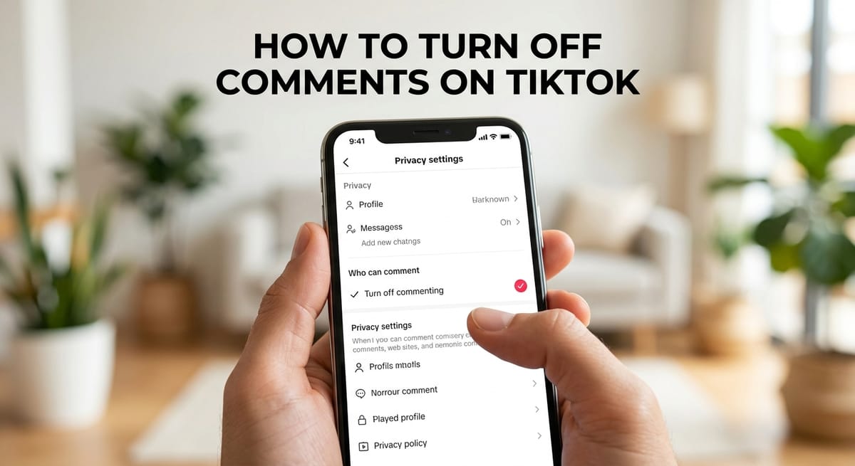 How to Turn Off Comments on TikTok?